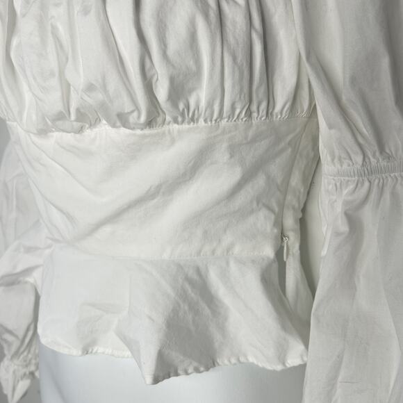 MAJORELLE Top Womens Size XS Puff Sleeve Milkmaid Regency Cottage Angelcore VSCO - Picture 6 of 10